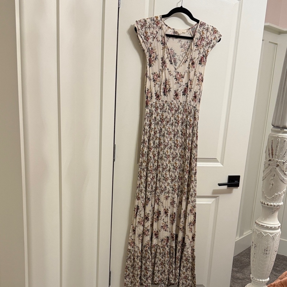 Lovestitch Cream Floral Maxi Dress
